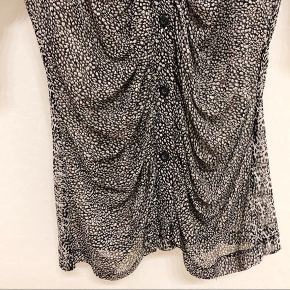 CAbi #241 Gathered Placket Sheer Blouse - Picture 4 of 6